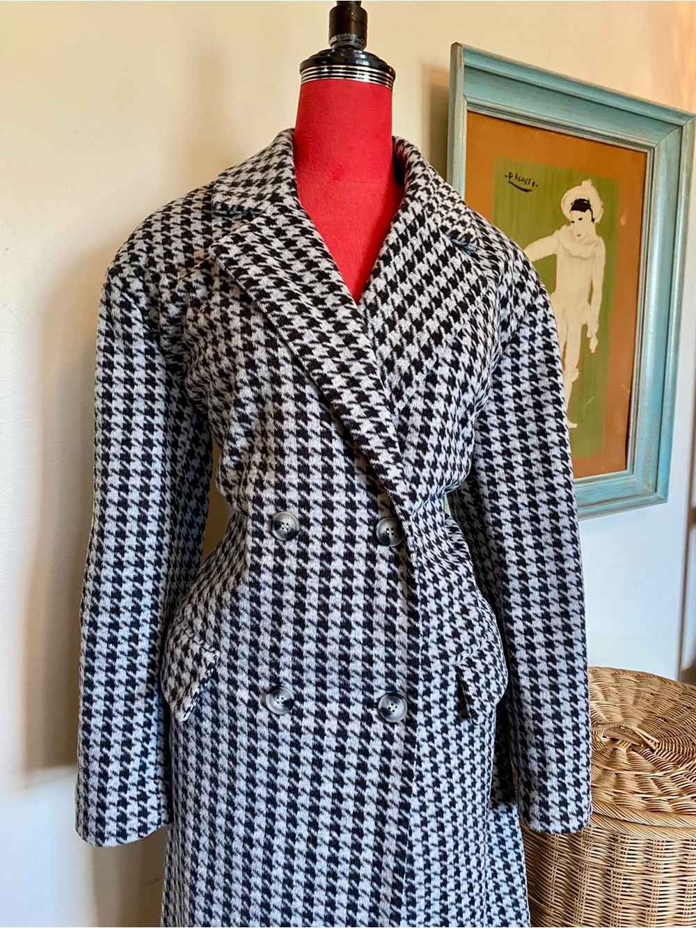4th & Reckless Kendra Oversized Houndstooth Overcoat